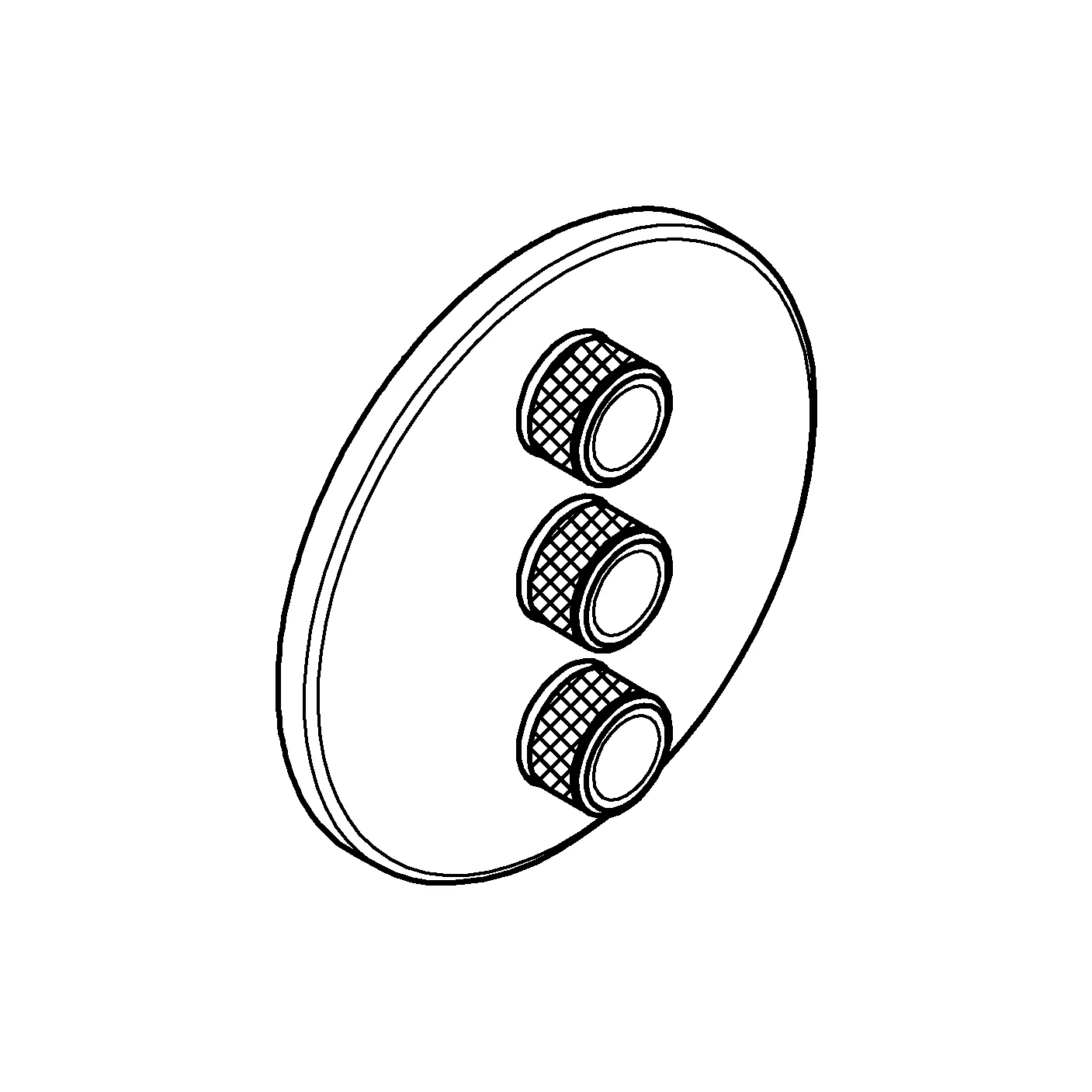 Grohe Grohtherm SmartControl 3-fach Unterputzventil Fertigmontageset Wandrosette rund hard graphite Grohe Grohtherm SmartControl 3-fach Unterputzventil Fertigmontageset Wandrosette rund hard graphite