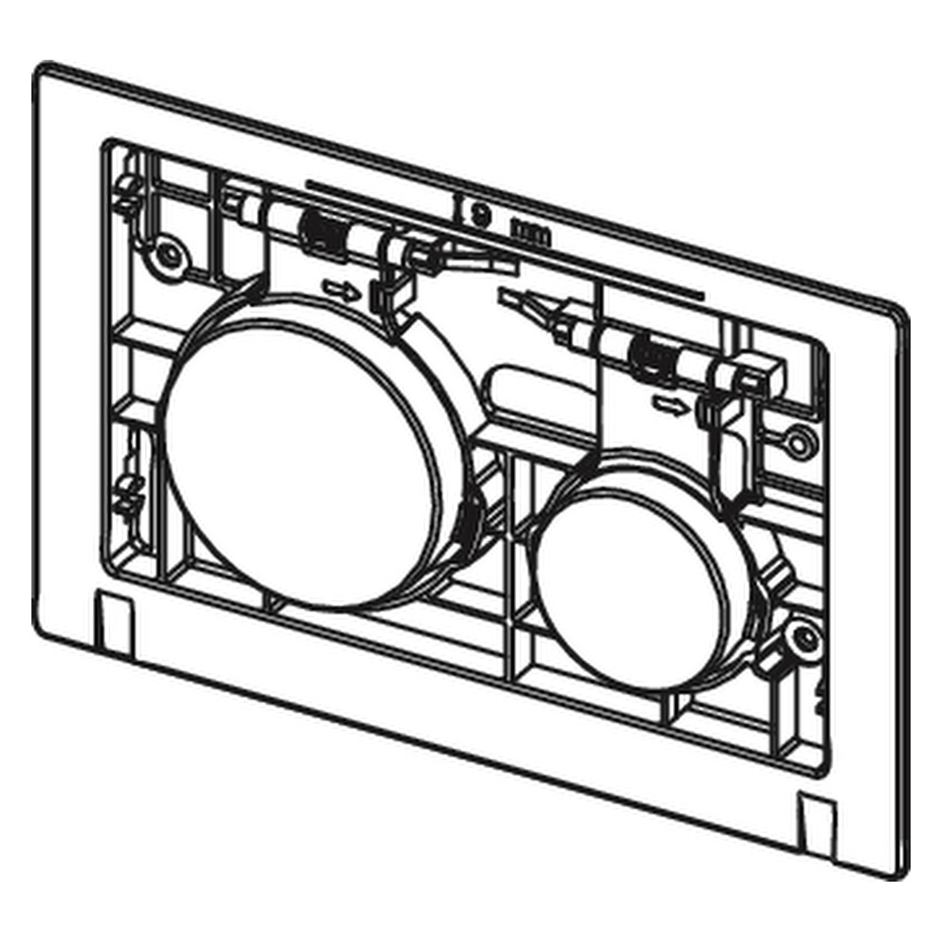 Loop Betätigungseinheit mit Tasten für WC-Betätigungsplatten