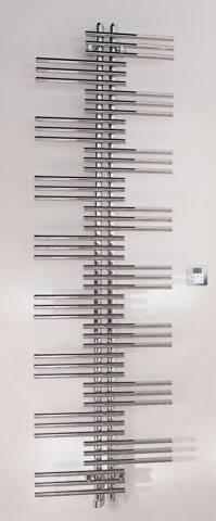 Zehnder Design-Elektroheizkörper „Yucca“ 50 × 93,3 cm in Verkehrsweiß (RAL 9016, glänzend)
