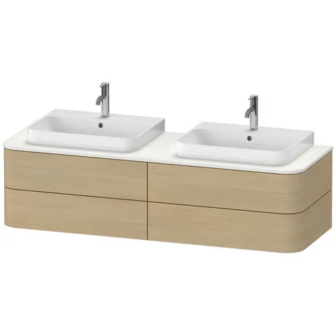 Duravit Waschtischunterschrank wandhängend „Happy D.2 Plus“ 160 × 40,8 × 55 cm