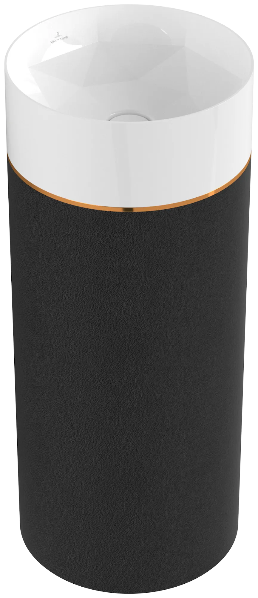 Villeroy & Boch Waschtischschale aus TitanCeram „Octagon“ 400 mm in Jet Black Leather