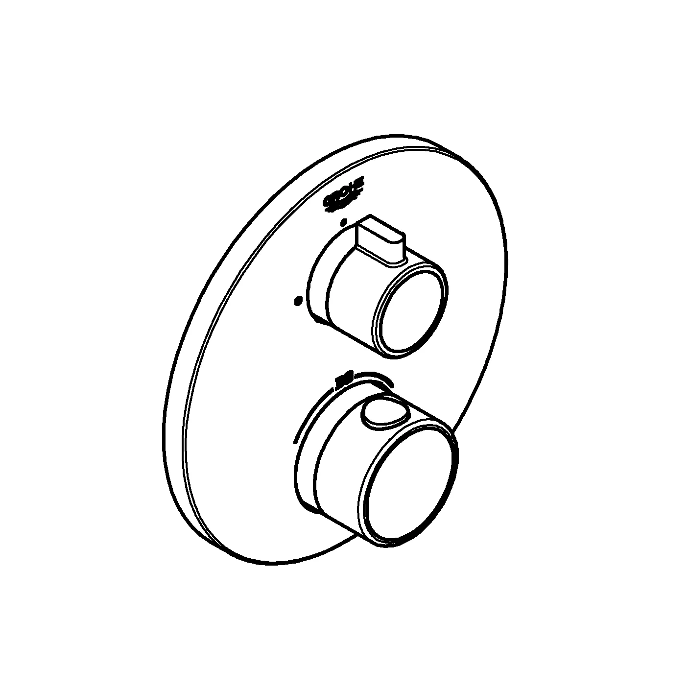 Grohe Grohtherm Thermostat-Brausebatterie 102212 matt black Grohe Grohtherm Thermostat-Brausebatterie 102212 matt black