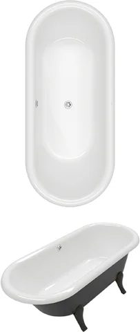 Villeroy & Boch Badewanne „Hommage“ freistehend oval 177,1 × 77,1 cm, Mittelablauf in Weiß Alpin / Colour On Demand Villeroy & Boch Badewanne „Hommage“ freistehend oval 177,1 × 77,1 cm, Mittelablauf in Weiß Alpin / Colour On Demand