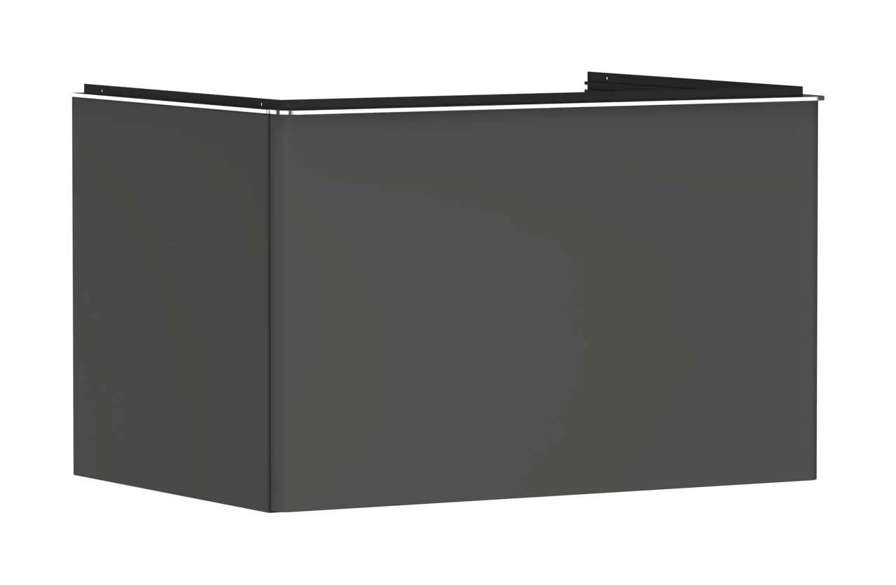 Hansgrohe Xelu Q Waschtischunterschrank Diamantgrau Matt, 780 x 540 mm, 1 Schubkasten, verchromte Griffe, SoftClose, Wandmontage Hansgrohe Xelu Q Waschtischunterschrank Diamantgrau Matt, 780 x 540 mm, 1 Schubkasten, verchromte Griffe, SoftClose, Wandmontage