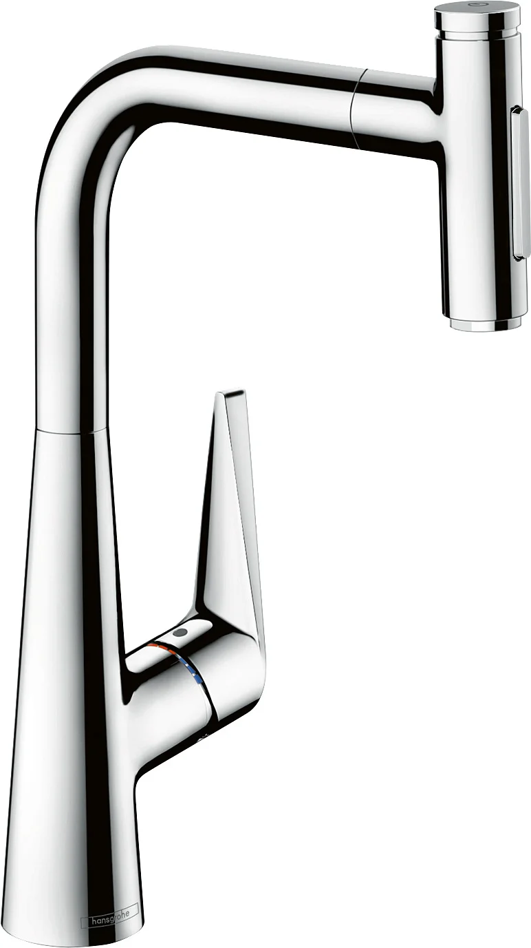 Hansgrohe Talis Select M51 Einhebel-Küchenmischer 300 mit Ausziehbrause 2jet in Chrom, Schwenkbereich einstellbar auf 110° oder 150°, maximale Durchflussmenge 8 l/min