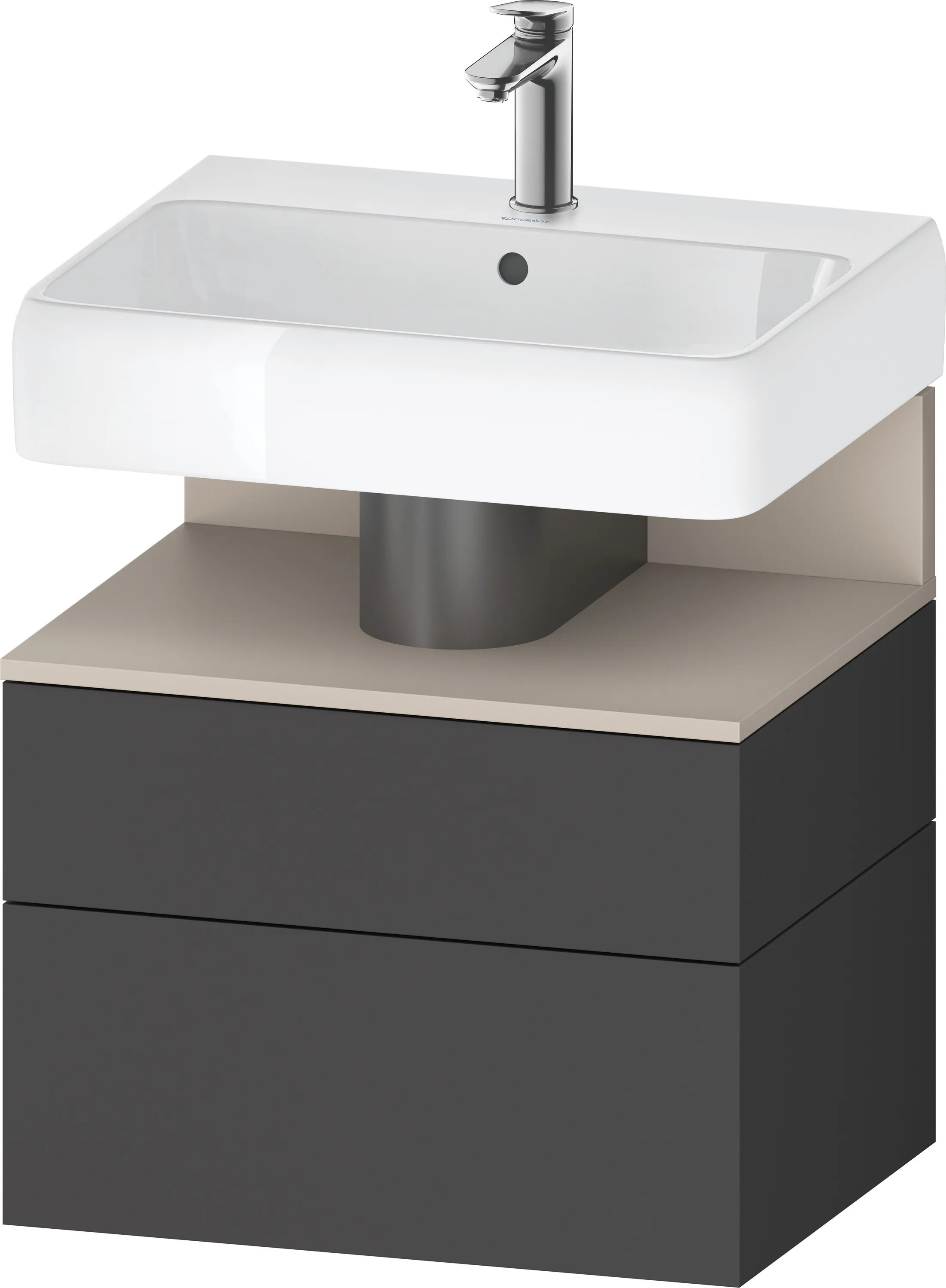 Duravit Waschtischunterschrank wandhängend „Qatego“ 59 × 59 × 47 cm, ohne Beleuchtung