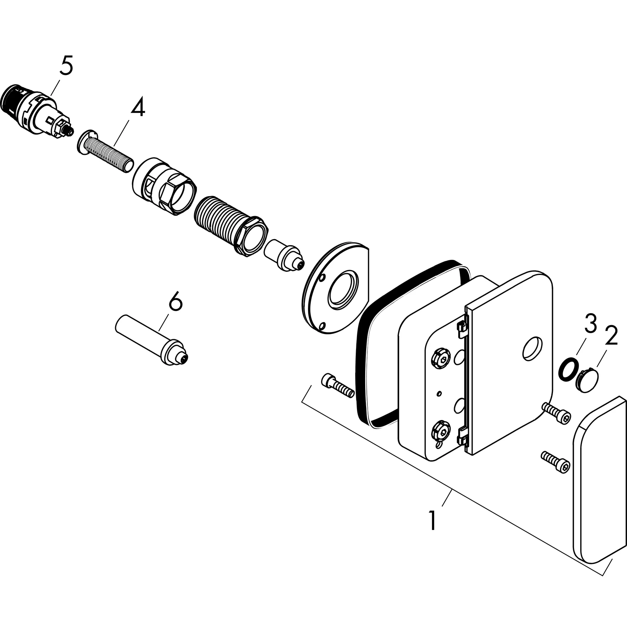 Hansgrohe AXOR One Absperrventil Unterputz, Chrom Hansgrohe AXOR One Absperrventil Unterputz, Chrom