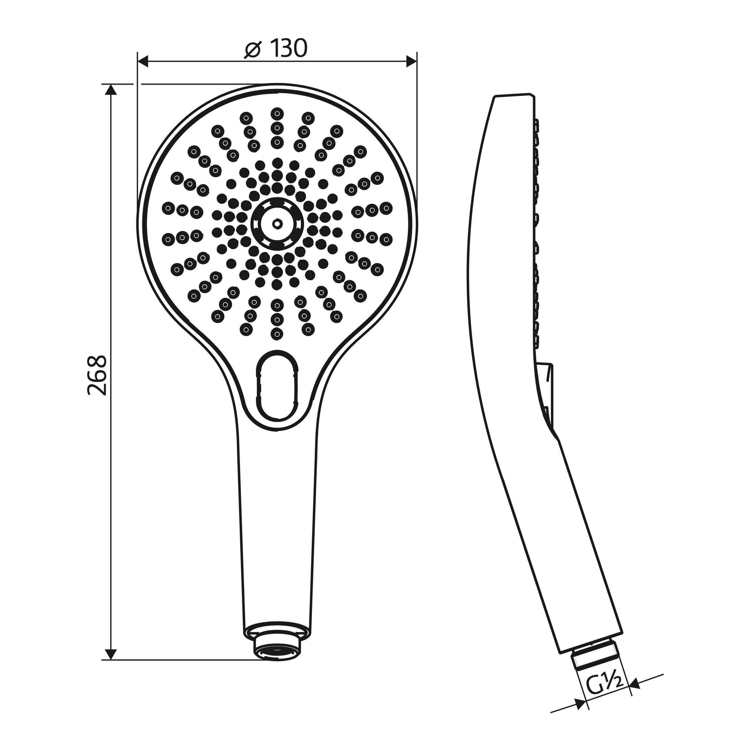 Handbrause „AquaXPro“ 26,8 cm in Gunmetal (gebürstet) Handbrause „AquaXPro“ 26,8 cm in Gunmetal (gebürstet)