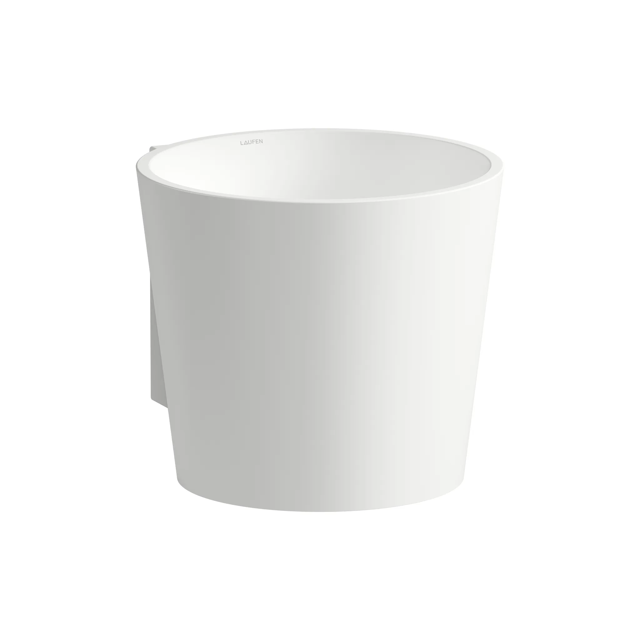 Laufen Waschtisch SCOPIO rund glasierter Stahl wandhängend 400 x 500 x 350 mm in Weiß matt