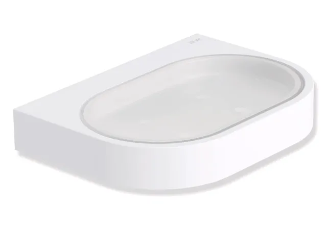 S.-Schale Gl. m. Halter Sys 800, Halter Plvb. weiß tiefmatt S.-Schale Gl. m. Halter Sys 800, Halter Plvb. weiß tiefmatt