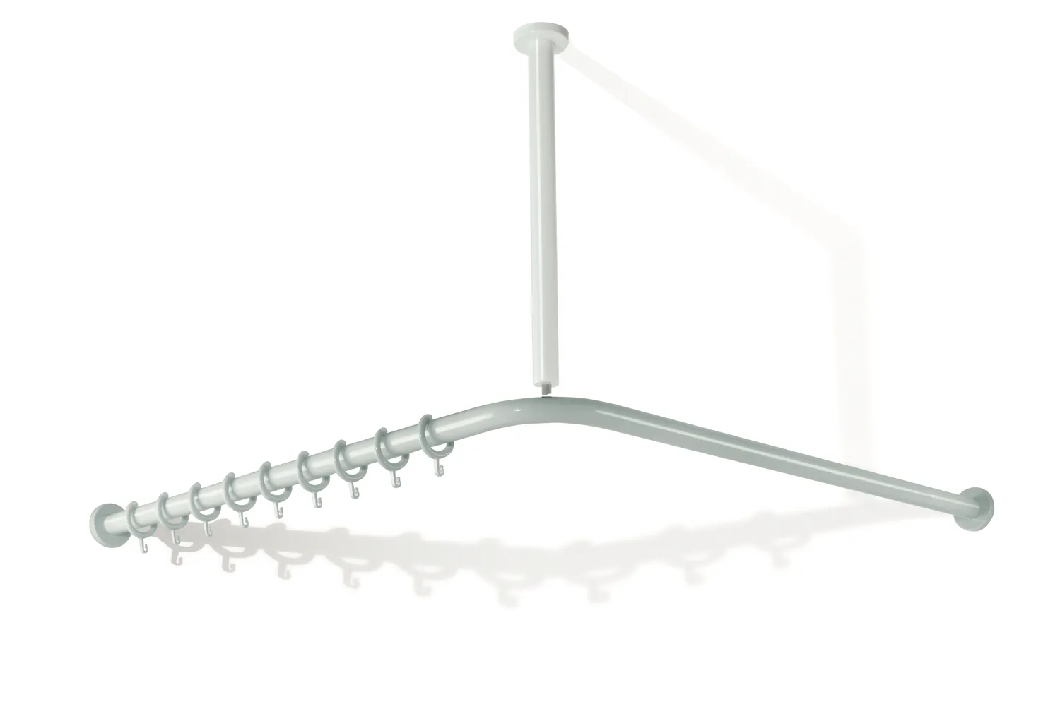 HEWI Duschvorhangstange „Serie 801“ 123,7 × 123,7 cm HEWI Duschvorhangstange „Serie 801“ 123,7 × 123,7 cm