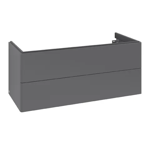 Villeroy & Boch Waschtischunterschrank für Schrankwaschtisch „Antao“ 1188 × 504 × 493 mm Anthracite Matt Lacquer, ohne Hahnlochbohrung, für Becken links, ohne Beleuchtung