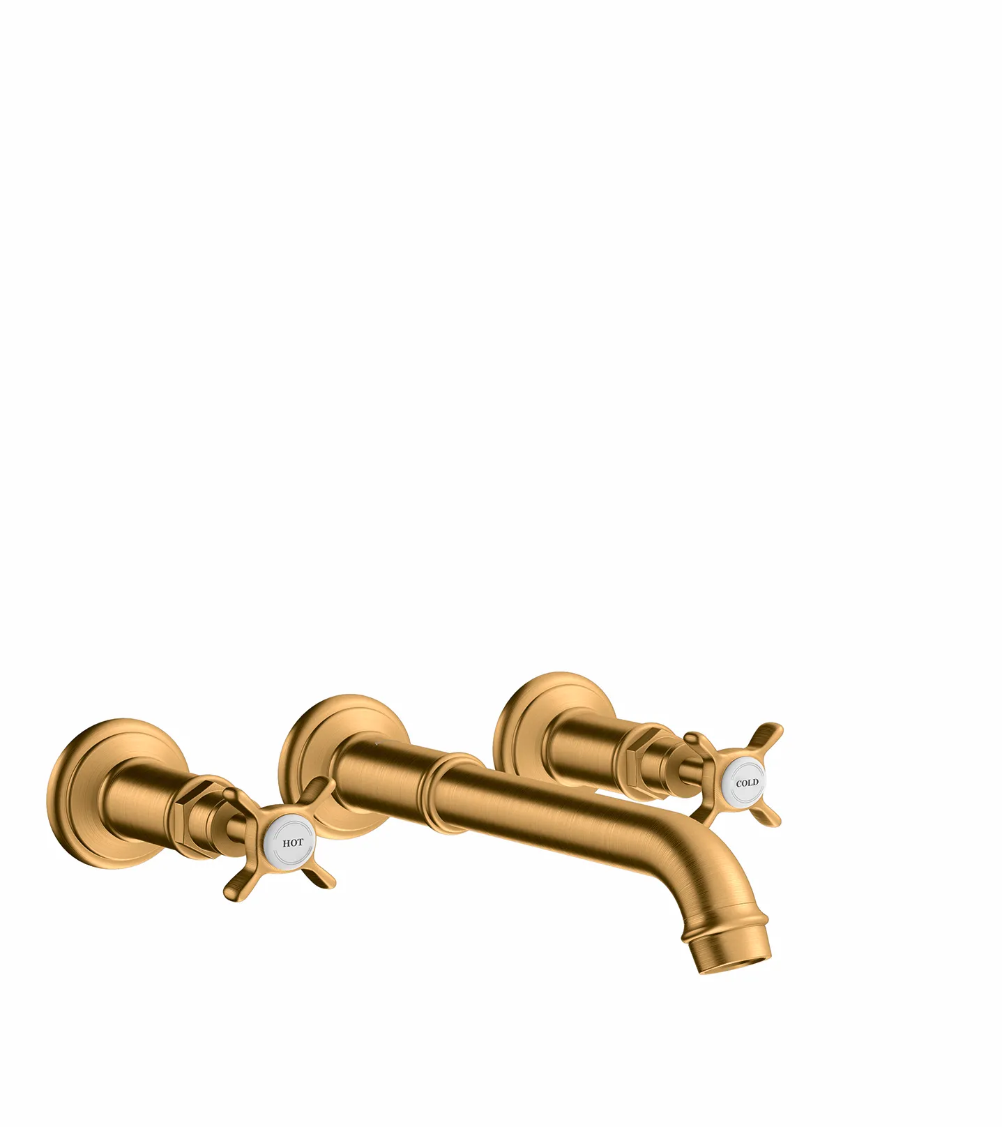 Hansgrohe AXOR Montreux 3-Loch Waschtischarmatur Unterputz, Brushed Gold Optic