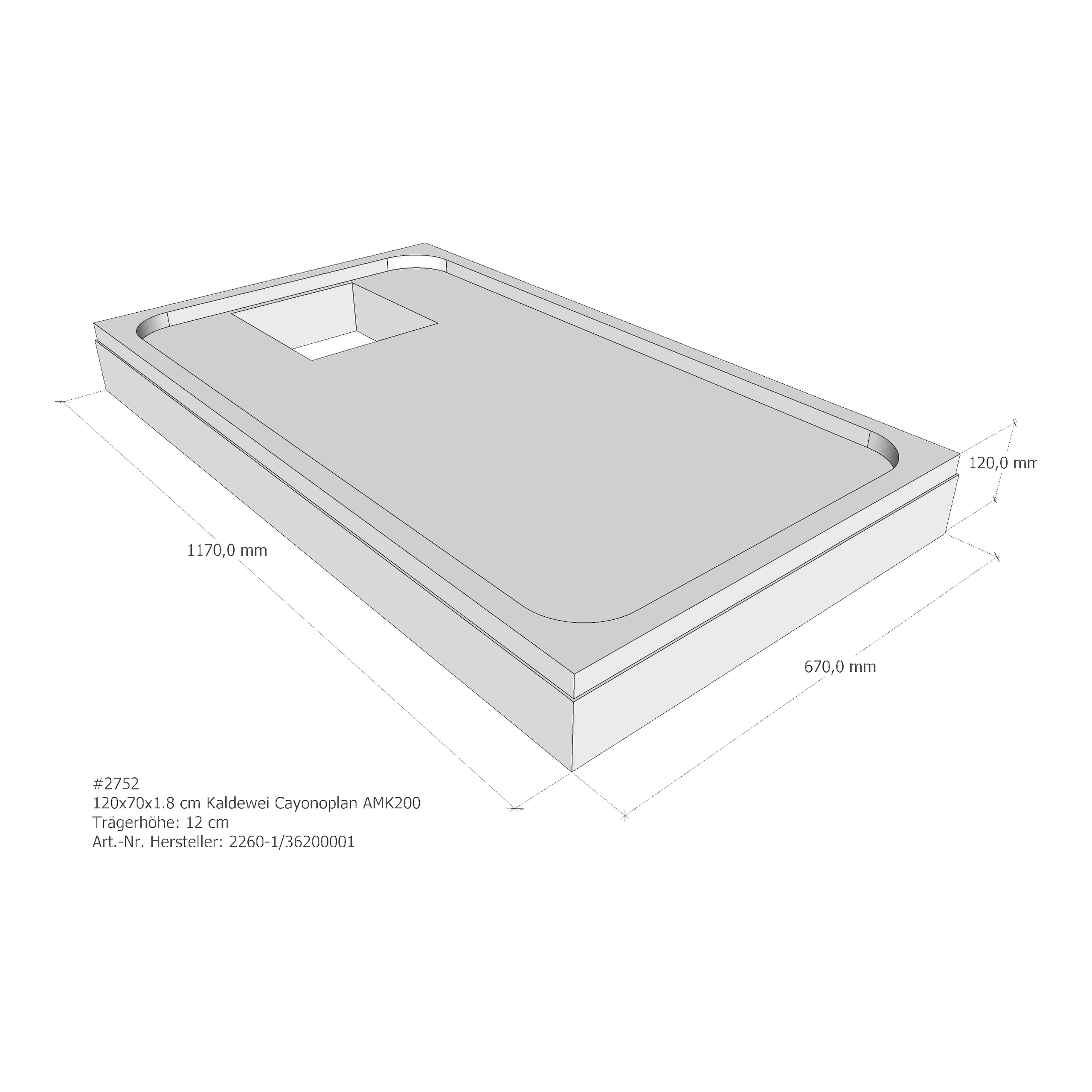 Duschwannenträger für Kaldewei Cayonoplan 120 × 70 × 1,8 cm Duschwannenträger für Kaldewei Cayonoplan 120 × 70 × 1,8 cm