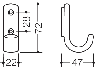 HEWI Handtuchhaken „Serie 477“