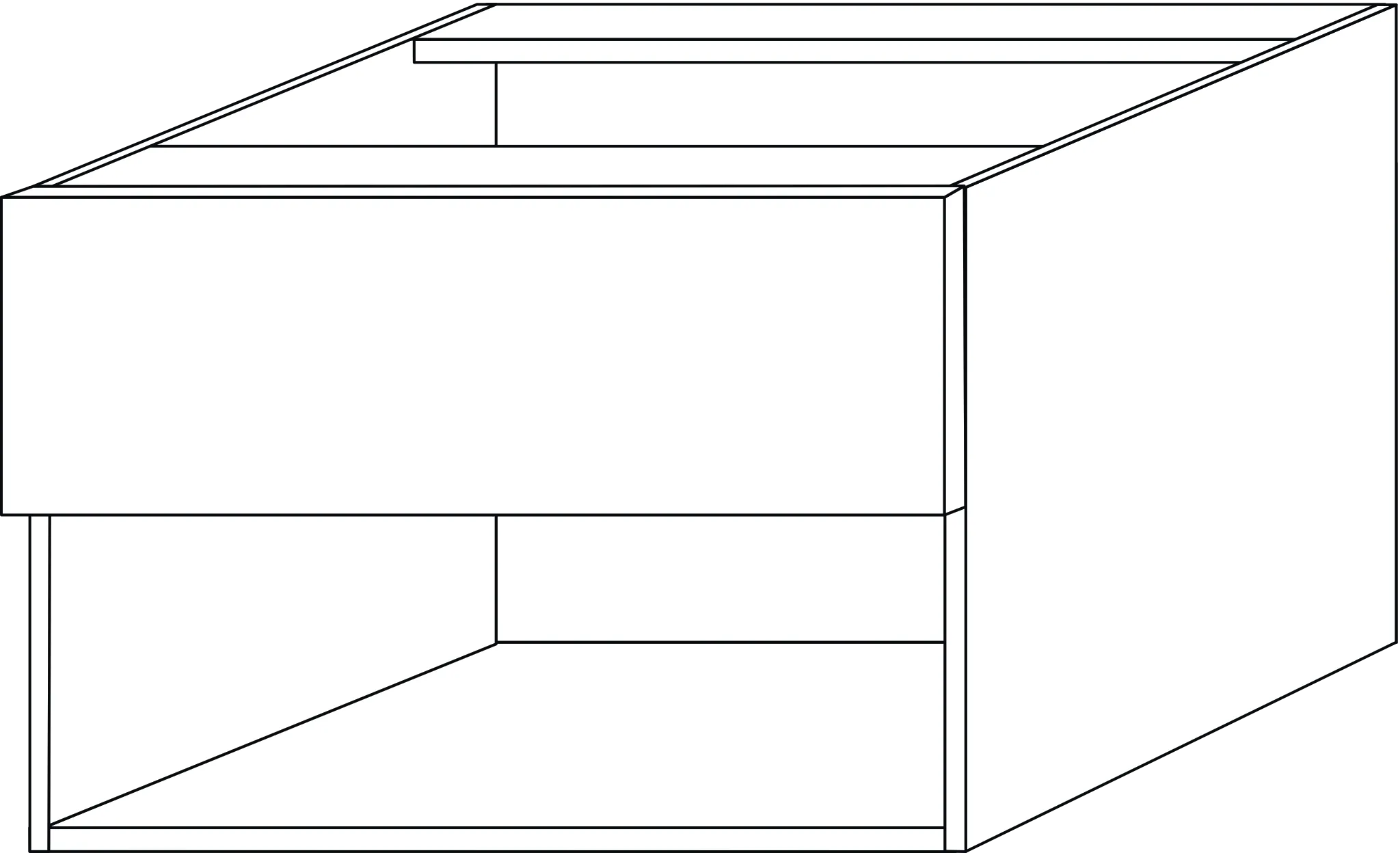 Anbau-/Solitärschrank 2morrow (G2352) 340x500x520 Weiß-Matt