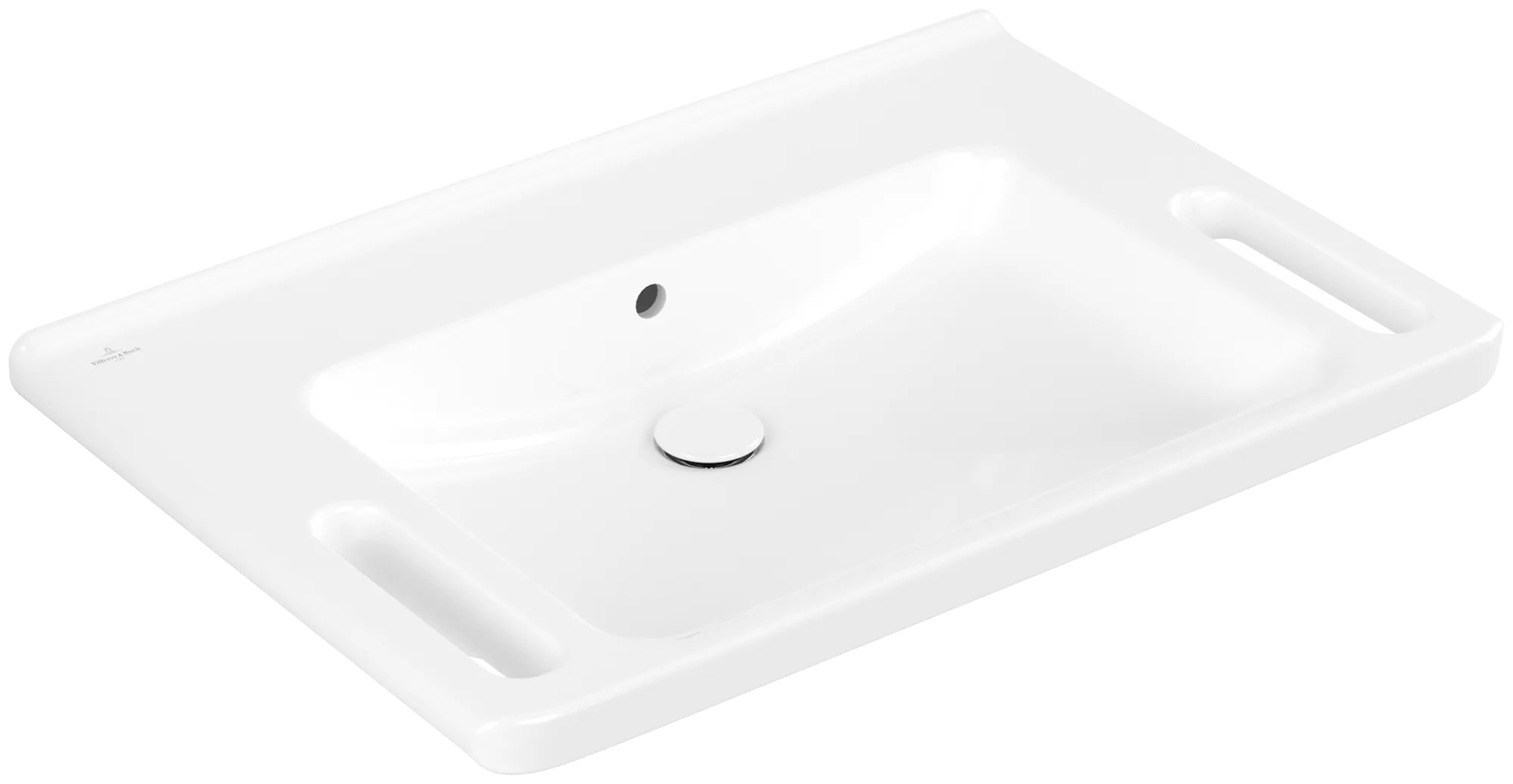 Villeroy & Boch ViCare Waschbecken 800x550mm Rechteck mit Überlauf Weiß Alpin