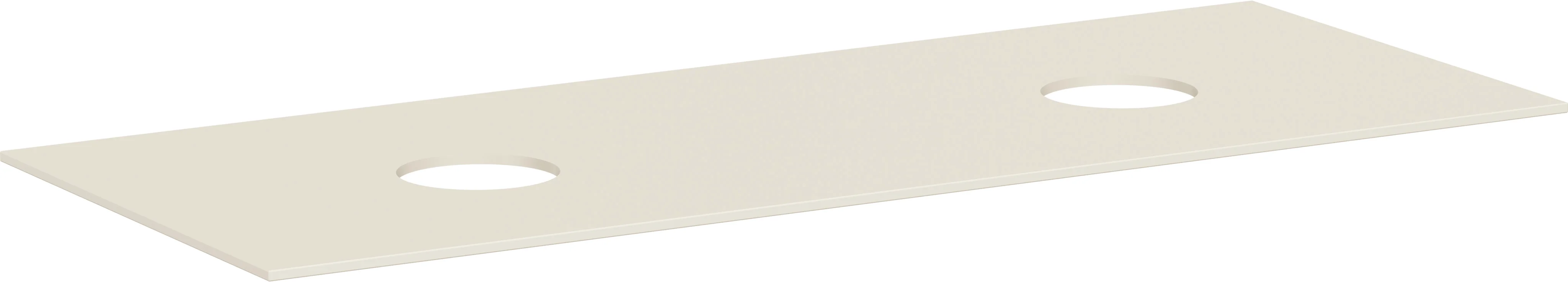 Hansgrohe Xevolos E Konsole Sandbeige Matt, 1370x550 mm, 2 mittige Beckenausschnitte ohne Hahnloch