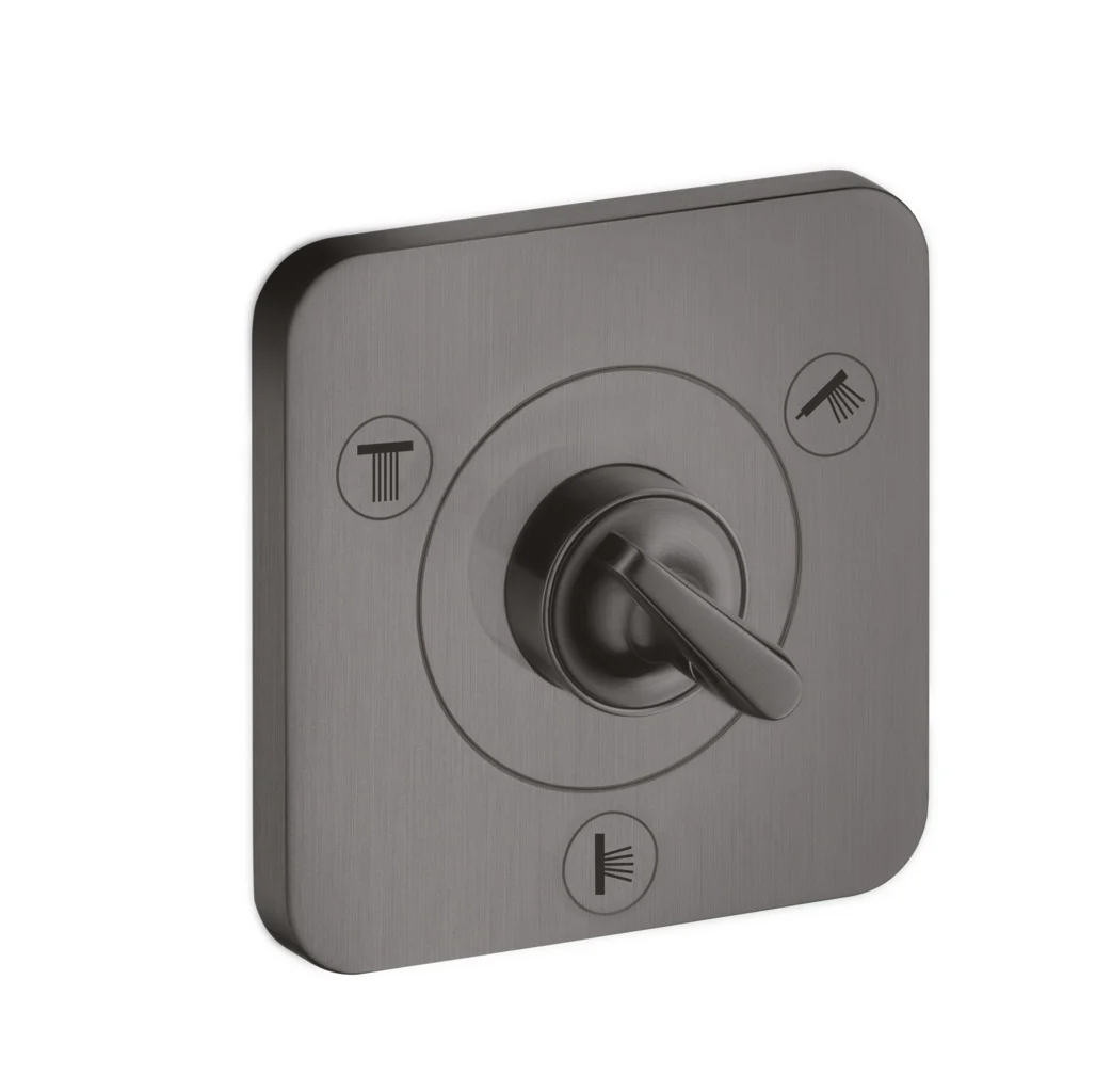 Hansgrohe AXOR Citterio E Ab- und Umstellventil Trio/Quattro 120/120 Unterputz, Brushed Black Chrome