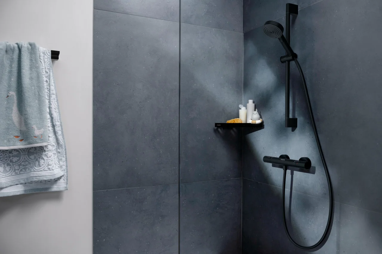 Hansgrohe AddStoris Q Seifenkorb in Chrom, wandmontiert mit verdeckter Befestigung, Bohrloch 40 mm, Durchmesser 6 mm