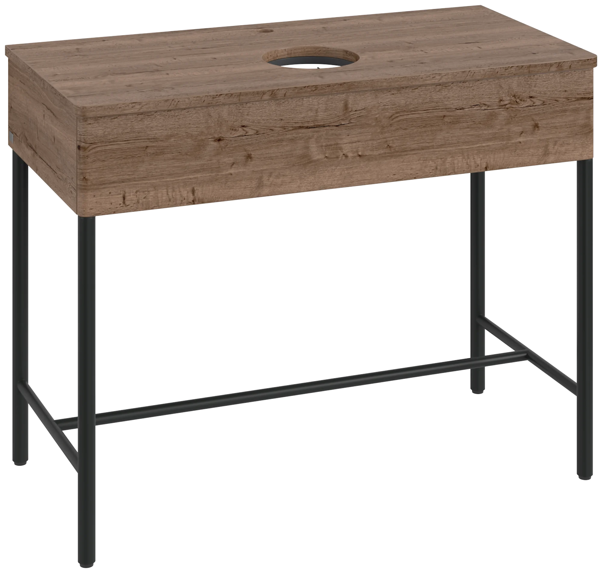 Villeroy & Boch Waschbeckenunterschrank Artis K61051, Eckig Tobacco Oak, 1000x782x500mm, Push-to-open Funktion, mit Hahnlochbohrung
