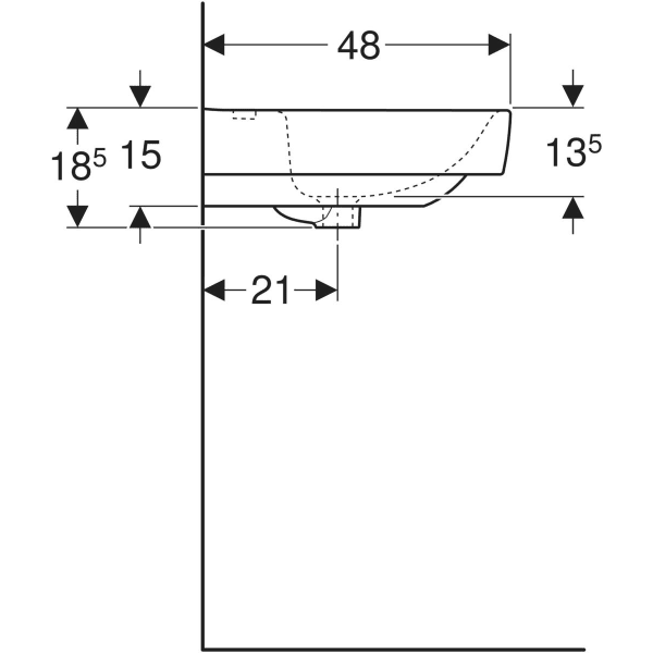 Wandwaschtisch „Renova Plan“, rechteckig, Hahnlochposition links und rechts 130 × 48 cm in weiß alpin Wandwaschtisch „Renova Plan“, rechteckig, Hahnlochposition links und rechts 130 × 48 cm in weiß alpin
