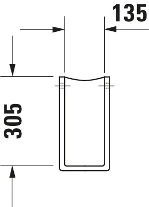 Halbsäule Starck 3 für 030065/60/55 u.030480/70/10 weiß