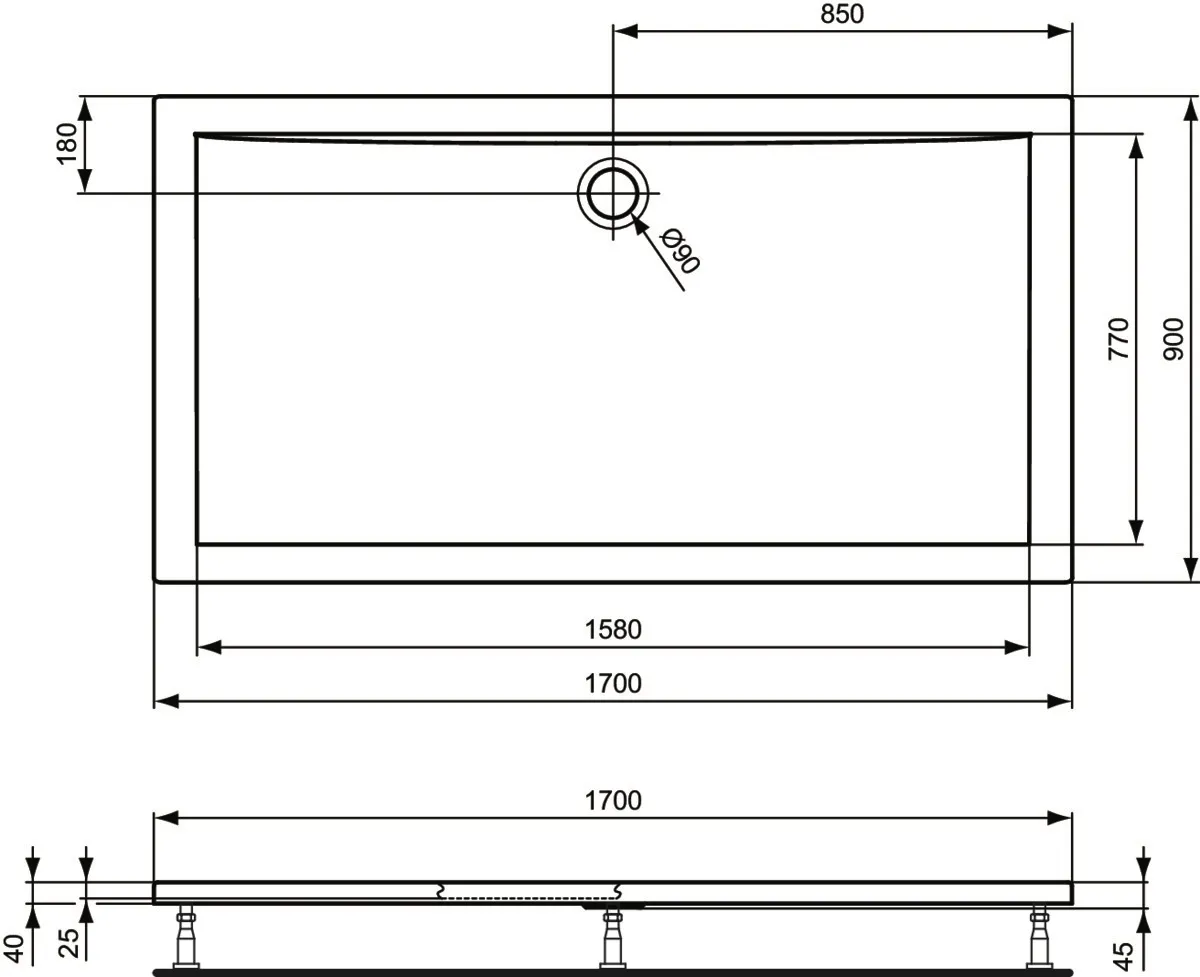 Ideal Standard Duschwanne „UltraLight“ Ideal Standard Duschwanne „UltraLight“