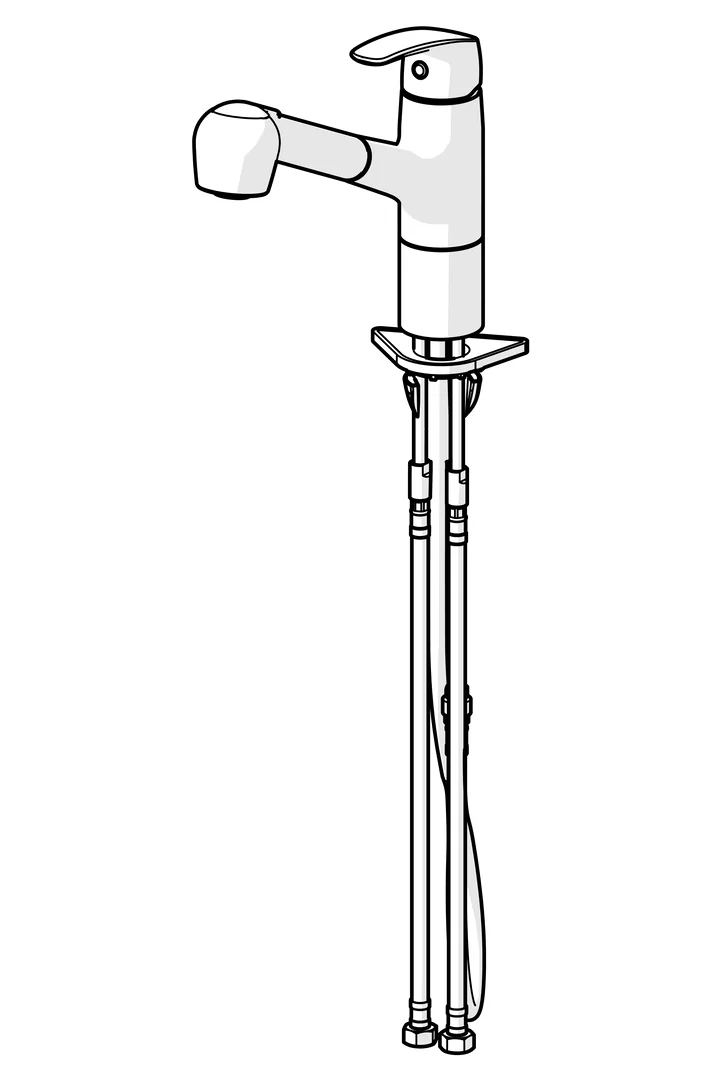 HansaPINTO Küchenarmatur HansaPINTO 4518 2-strahlig Ausladung 231 mm DN15 Chrom