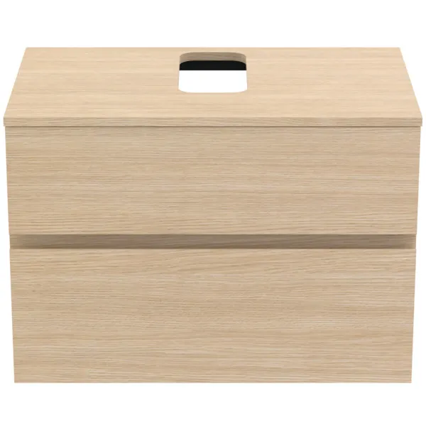 Ideal Standard Waschtischunterschrank Finesse Eiche weiß, 802x505x558mm, 2 Auszüge