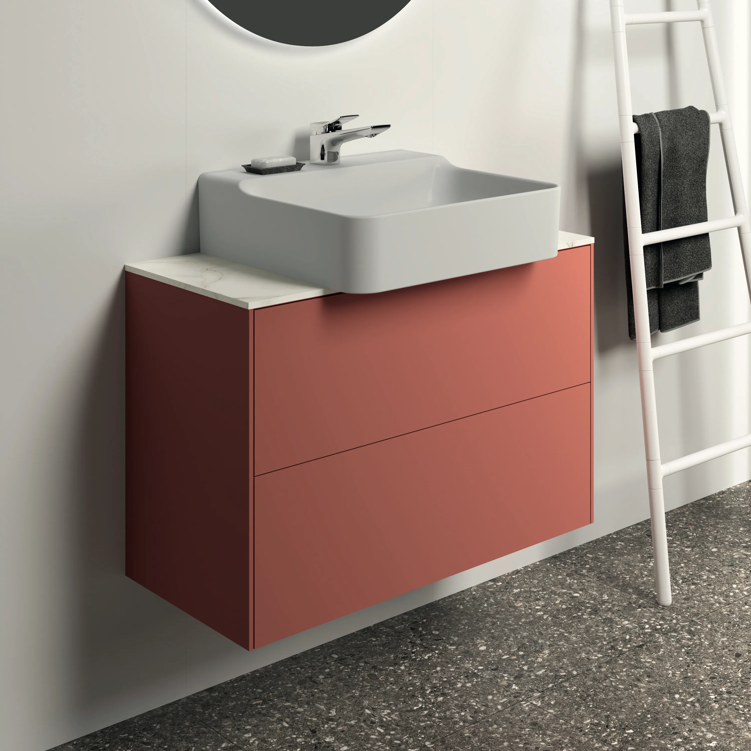 Ideal Standard Waschtischunterschrank „Conca“ 80 × 54 × 37,3 cm Sunset matt lackiert