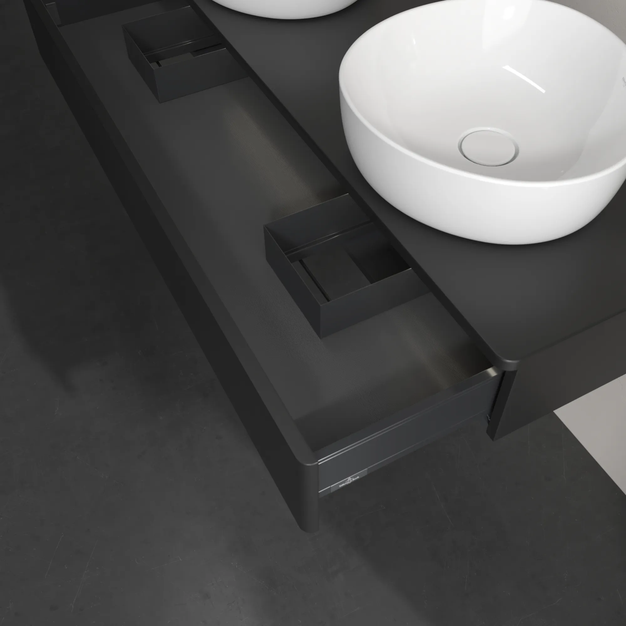 Villeroy & Boch Antao L13_5 Waschbeckenunterschrank 1200x190x500mm Black Matt