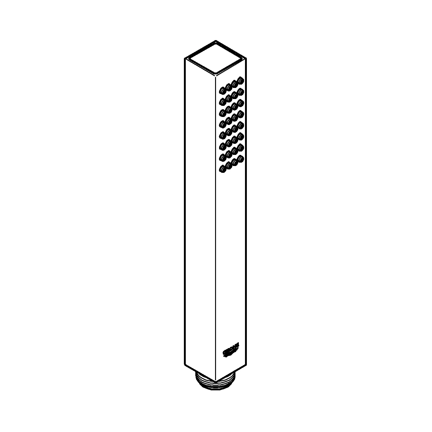 Handbrause Euphoria Cube Stick 27699, 1 Strahlart, 9,5 l/min Durchflusskonstanthalter, chrom