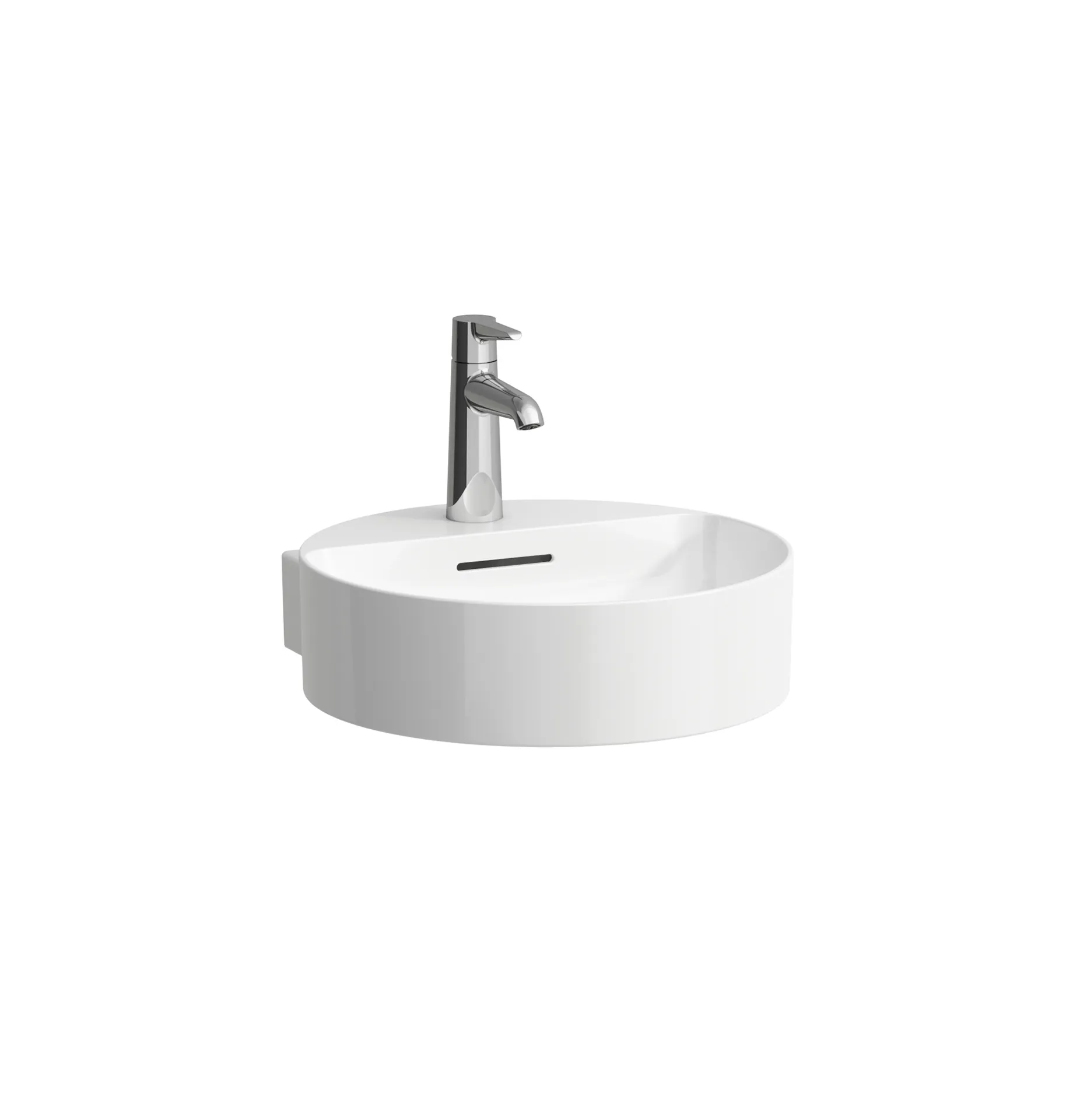 Laufen Waschbecken „Val“ 400 × 425 × 155 mm, Hahnlochposition mittig in Weiß