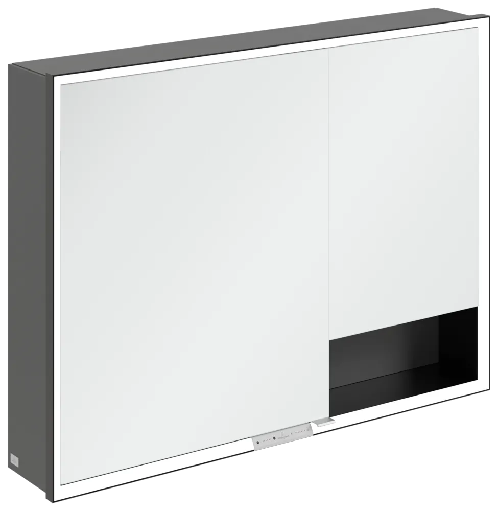 Villeroy & Boch Aufputz-Spiegelschrank „My View+“ 1000 × 750 × 168 mm in Graphite