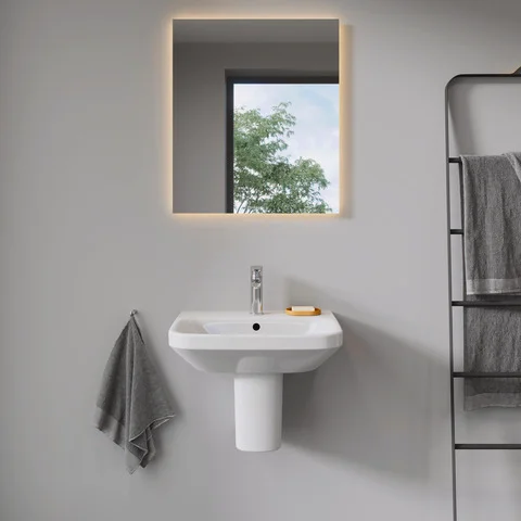 Wandwaschtisch „DuraStyle“, mit Überlauf, Hahnlochposition mittig