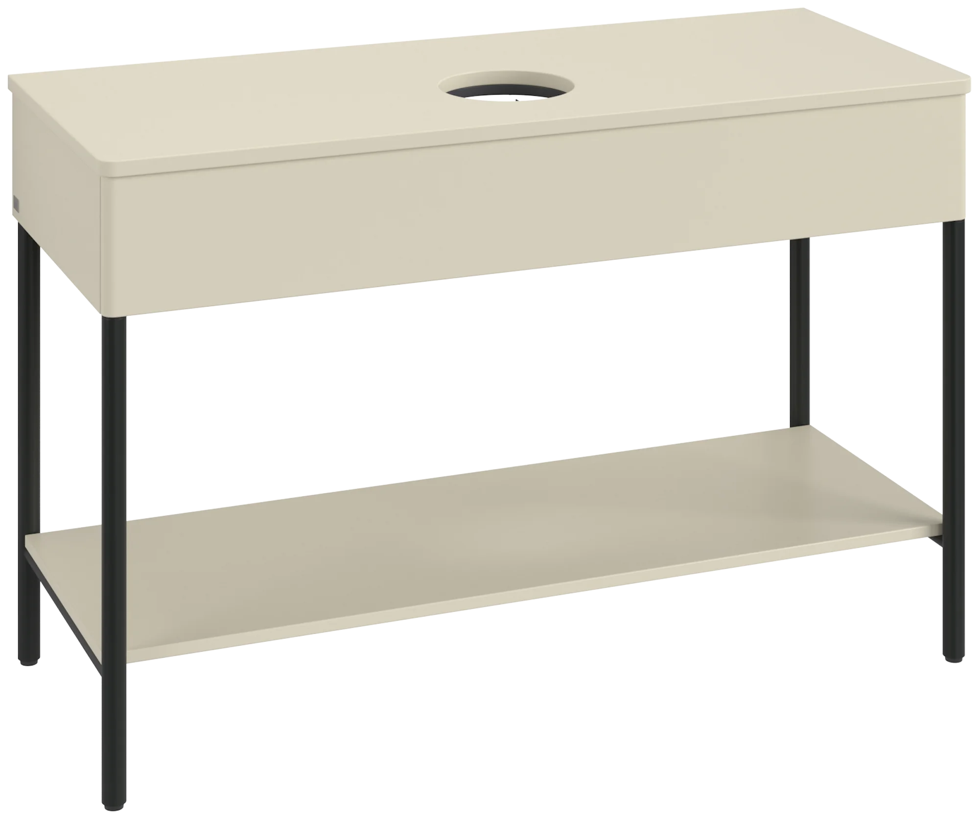 Villeroy & Boch Waschbeckenunterschrank Artis K65011, Silk Grey Matt Lacquer, 1.200 x 782 x 500 mm, Push-to-open Funktion, mit Hahnlochbohrung
