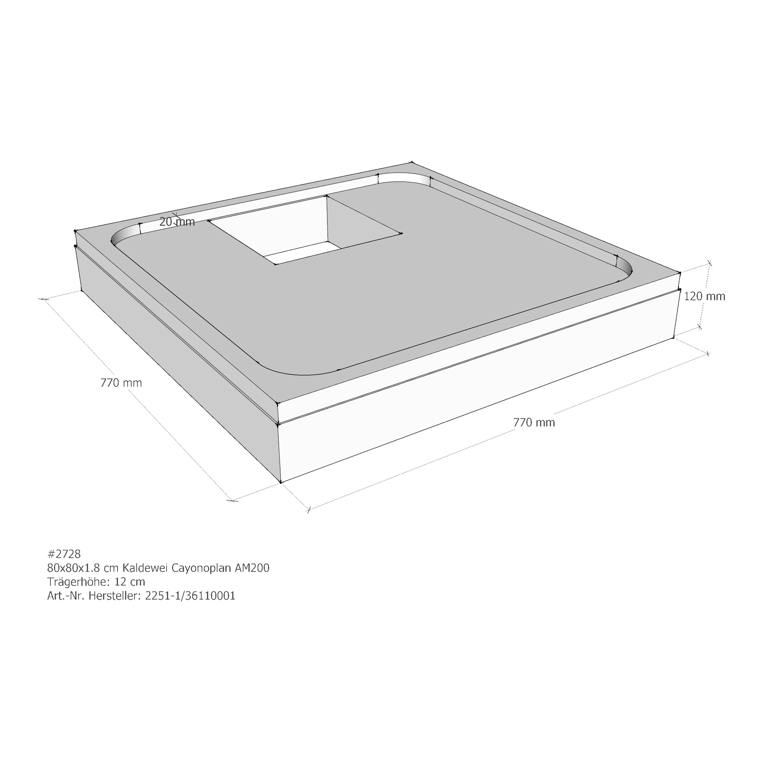 Duschwannenträger für Kaldewei Cayonoplan 80 × 80 × 1,8 cm Breite: 80 cm / Länge: 80 cm Duschwannenträger für Kaldewei Cayonoplan 80 × 80 × 1,8 cm Breite: 80 cm / Länge: 80 cm