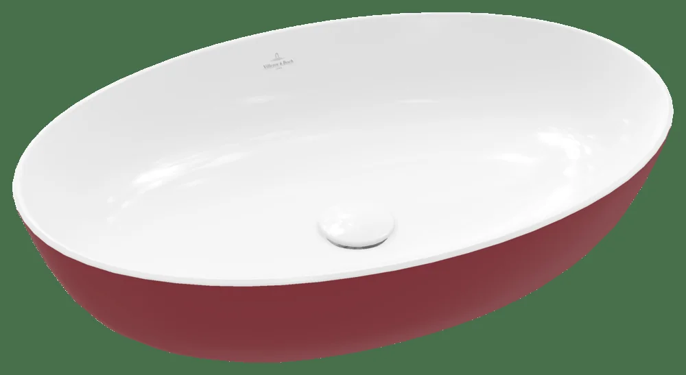 Villeroy & Boch Artis Aufsatzwaschbecken TitanCeram 610x410mm Oval Bordeaux