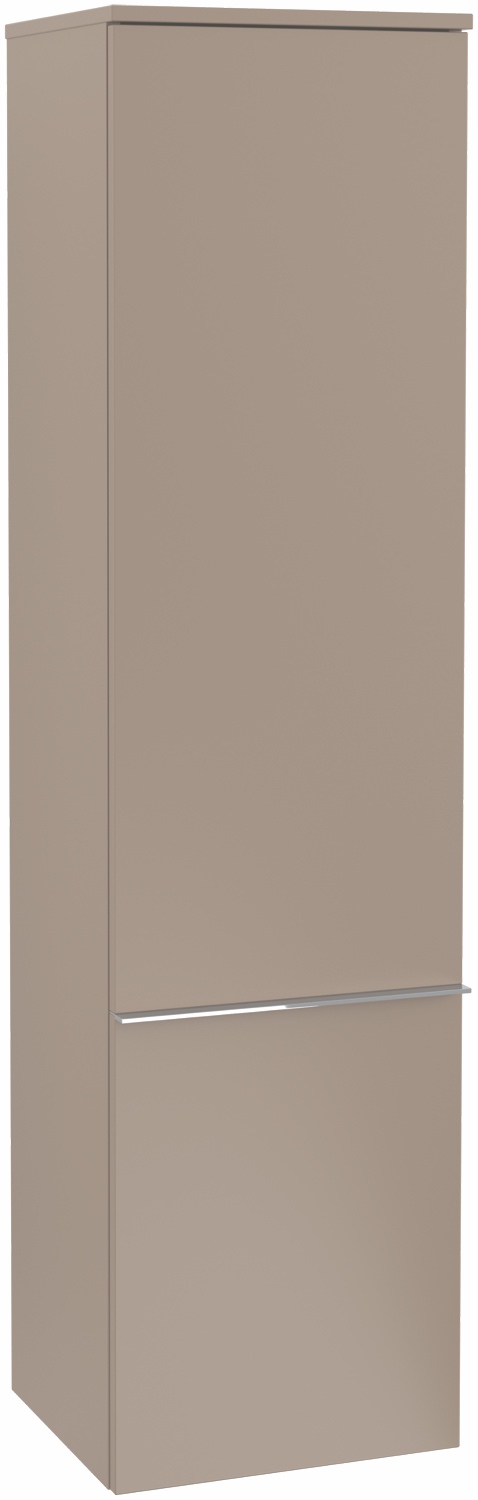 Villeroy & Boch Hochschrank „Venticello“ 40,4 × 154,6 × 37,2 × 37,2 cm in Glossy Grey, Anschlag links