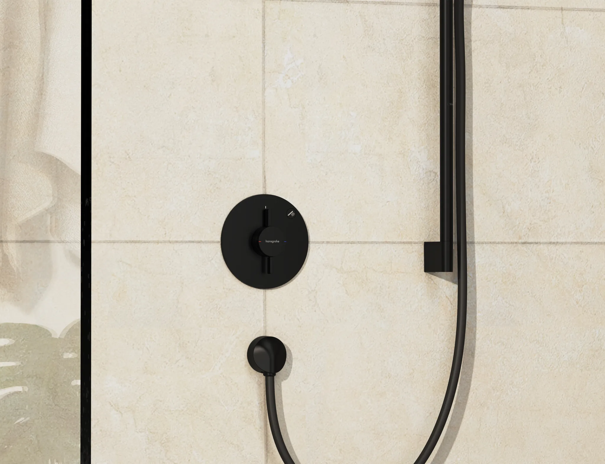 Hansgrohe DuoTurn S Mischer Unterputz für 1 Verbraucher, Mattschwarz Hansgrohe DuoTurn S Mischer Unterputz für 1 Verbraucher, Mattschwarz