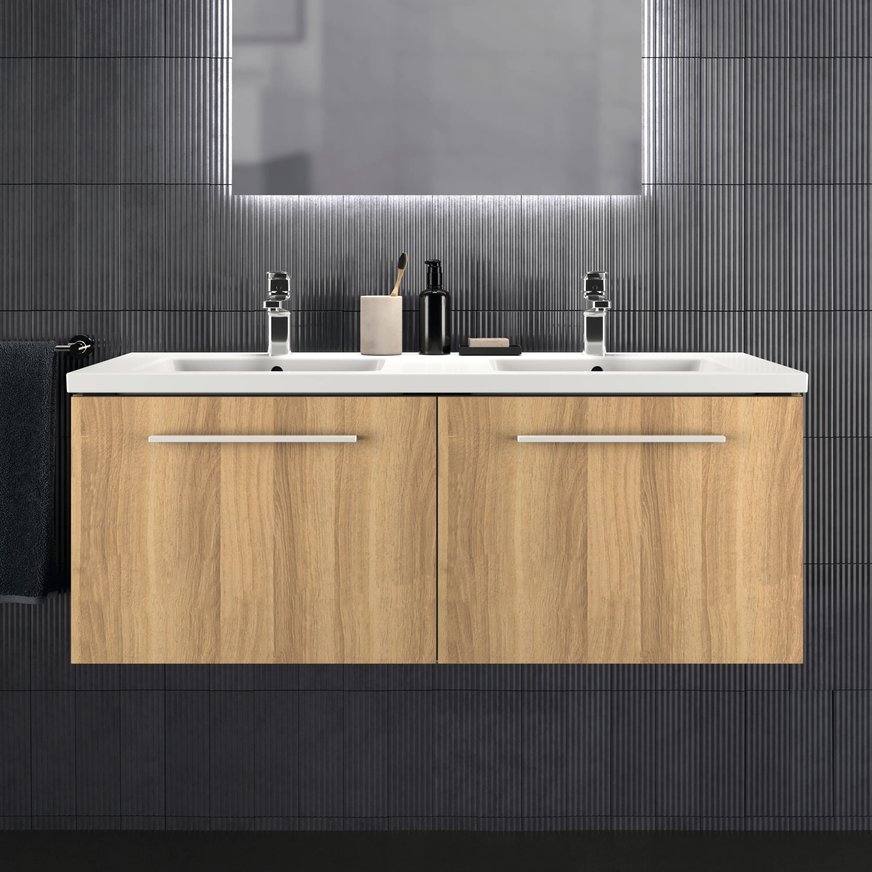Ideal Standard Waschtischunterschrank „i.lifeB“ 120 × 44 × 50,5 cm Eiche Natur