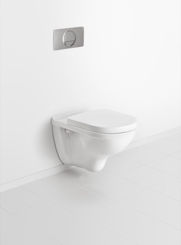Tiefspül-WC O.novo 566010, 360 x 560 x 350 mm, Oval, wandhängend, Abgang waagerecht, Weiß Alpin