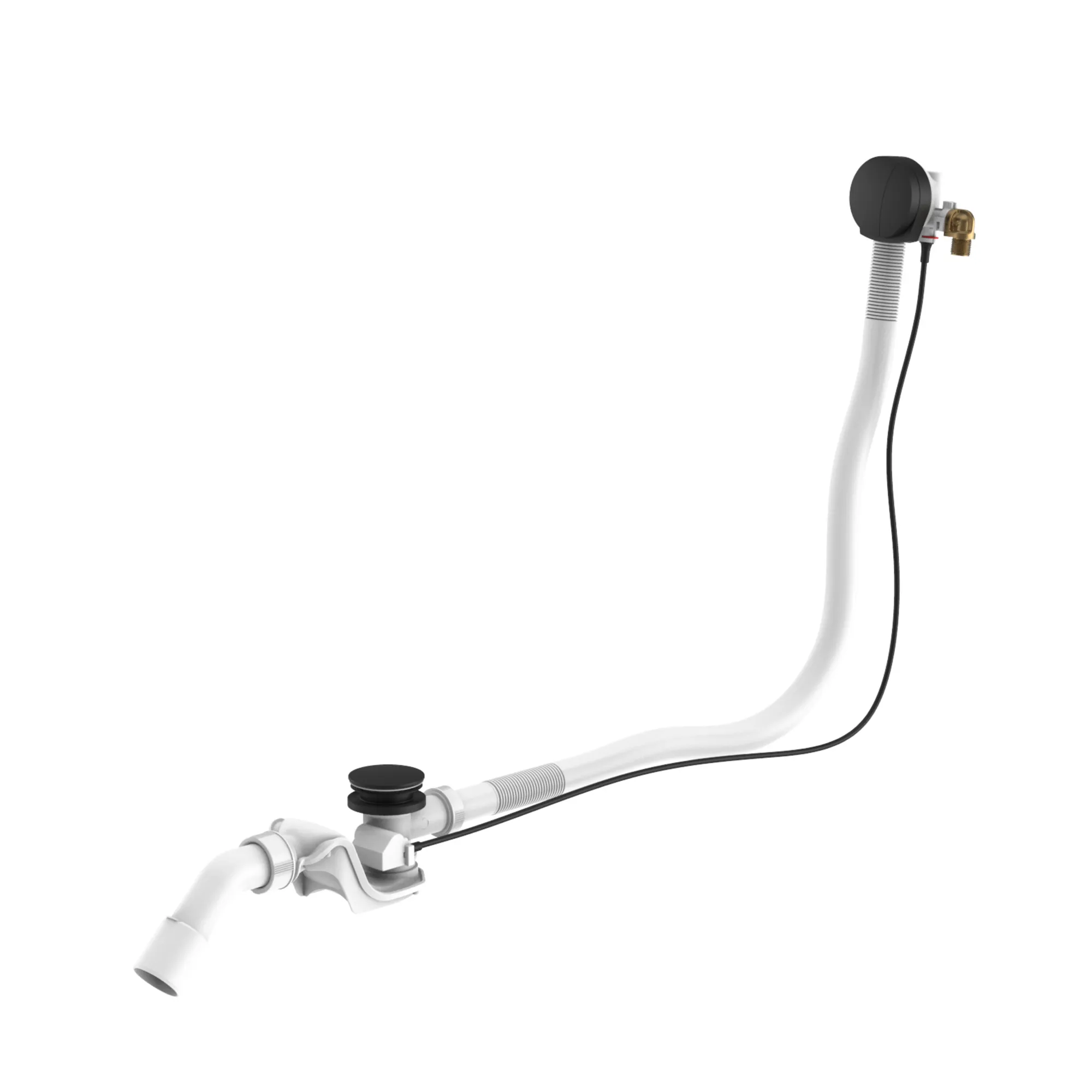 Laufen Ab-undÜberlaufgarnitur mit Wannenzulauffunktion, schwarz mt. Farbe: Schwarz matt