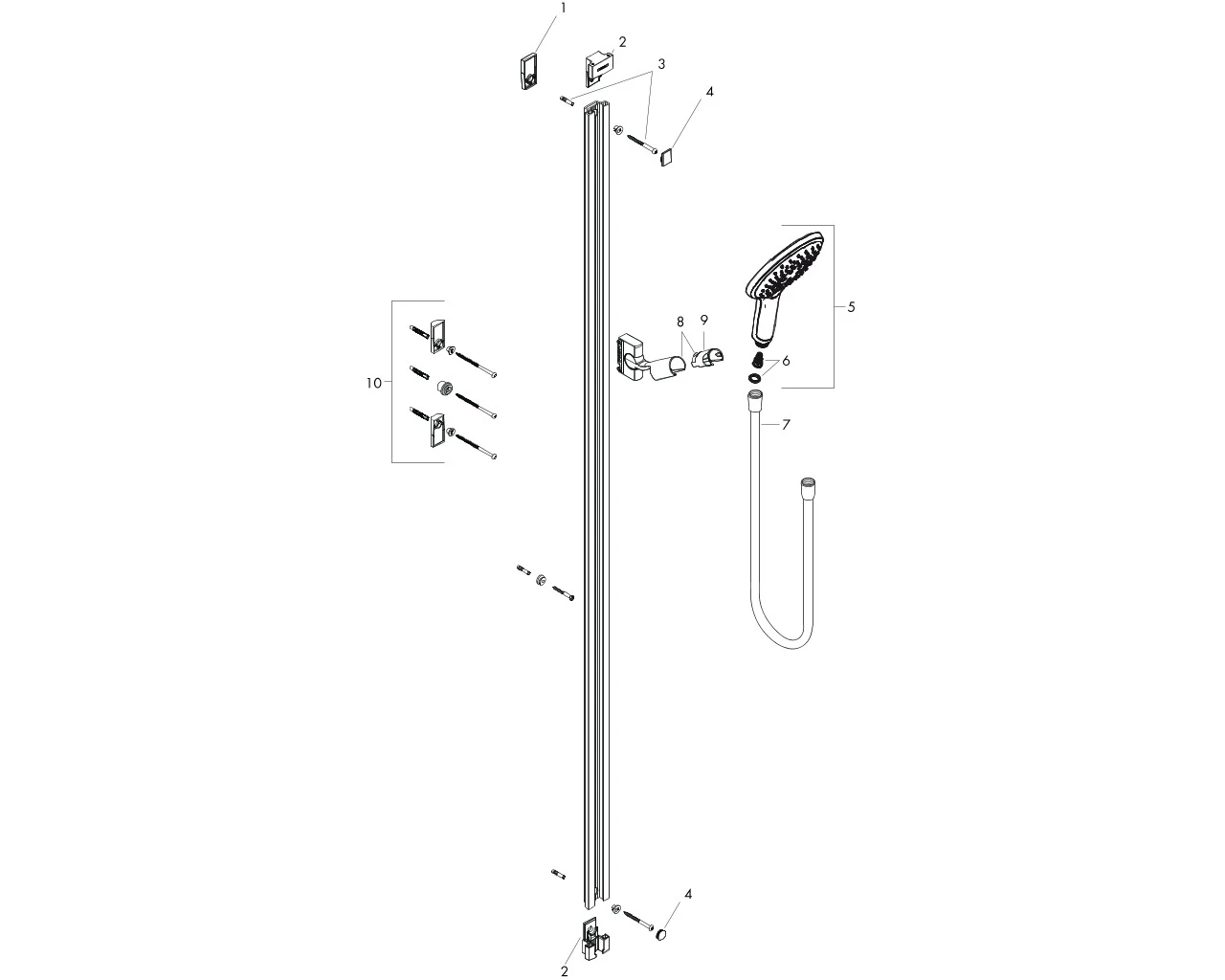 Brausenset Raindance Select 150 Raindance Unica'S 900mm chrom