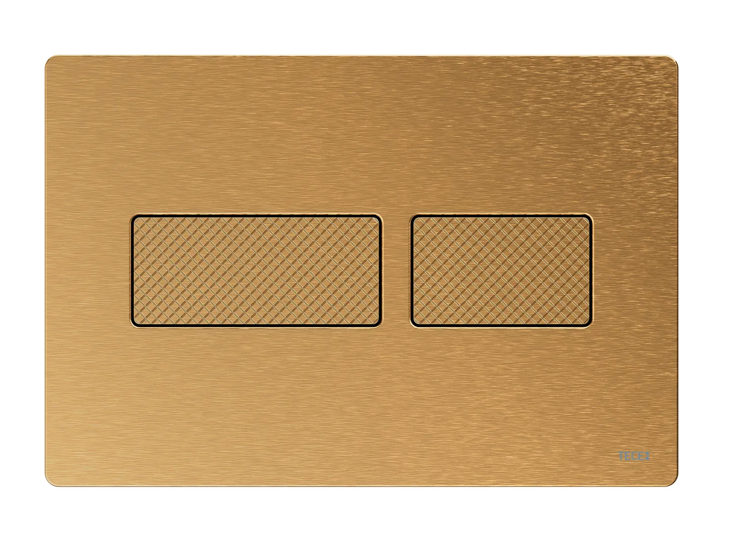 solid WC-Betätigungsplatte, Messing gebürstet mit Rautenstruktur solid WC-Betätigungsplatte, Messing gebürstet mit Rautenstruktur
