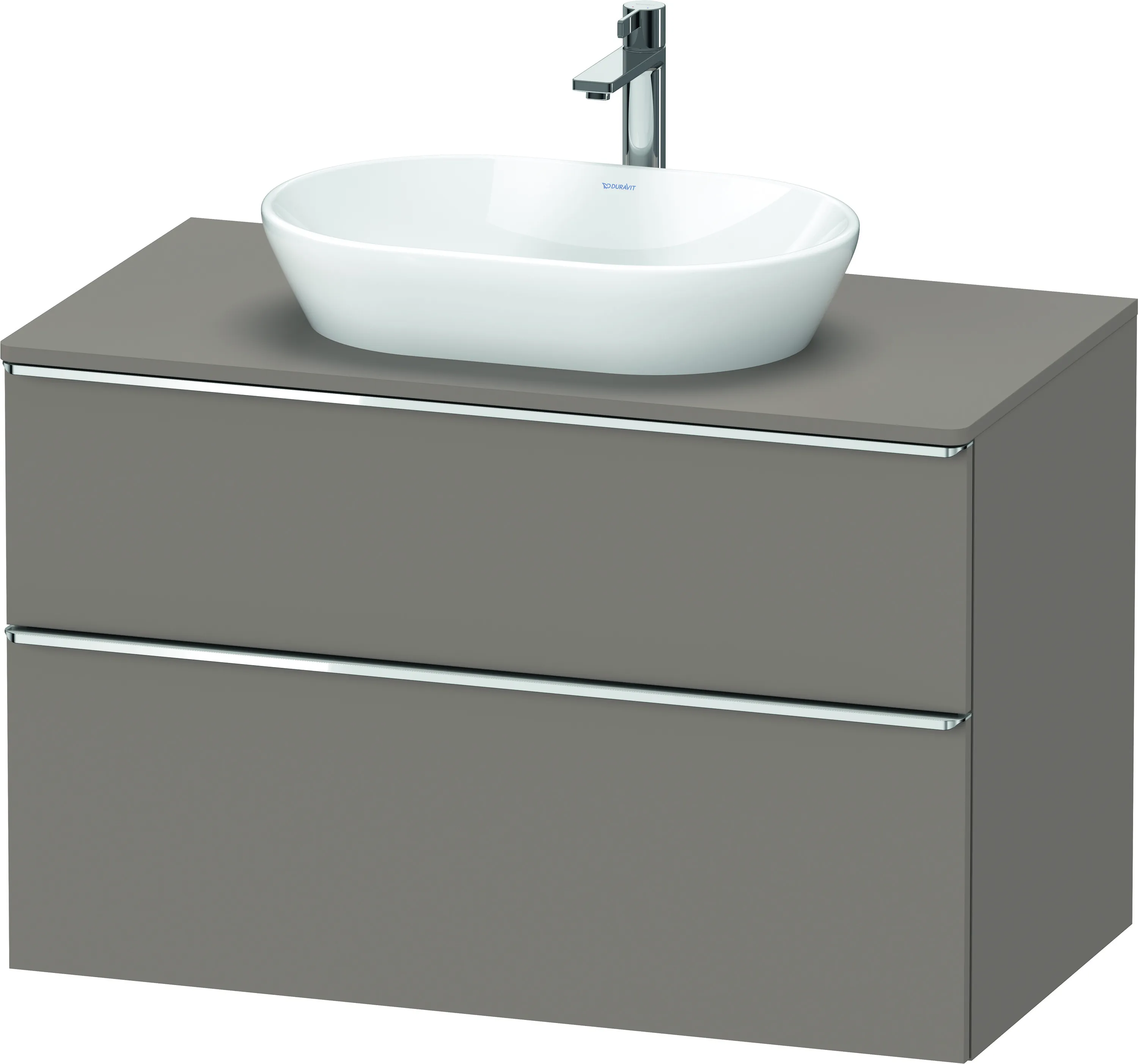 Duravit Waschtischunterschrank wandhängend „D-Neo“ 100 × 66,4 × 55 cm Basalt Matt