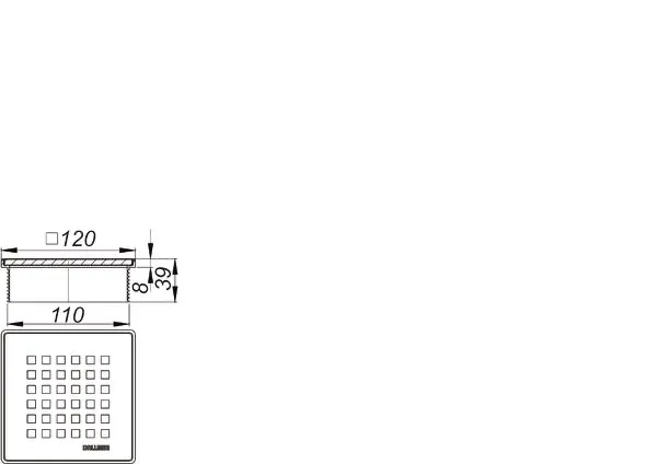 Dallmer Aufsatz DallDrain Select Quadra, 120 x 120 mm Dallmer Aufsatz DallDrain Select Quadra, 120 x 120 mm