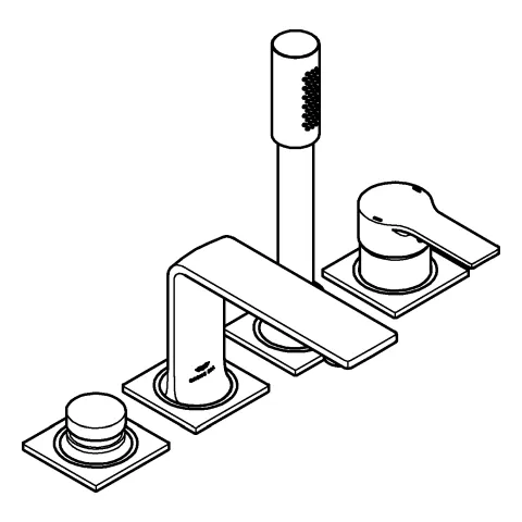 Grohe Allure 4-Loch-Einhand-Wannenkombination, warm sunset gebürstet Grohe Allure 4-Loch-Einhand-Wannenkombination, warm sunset gebürstet