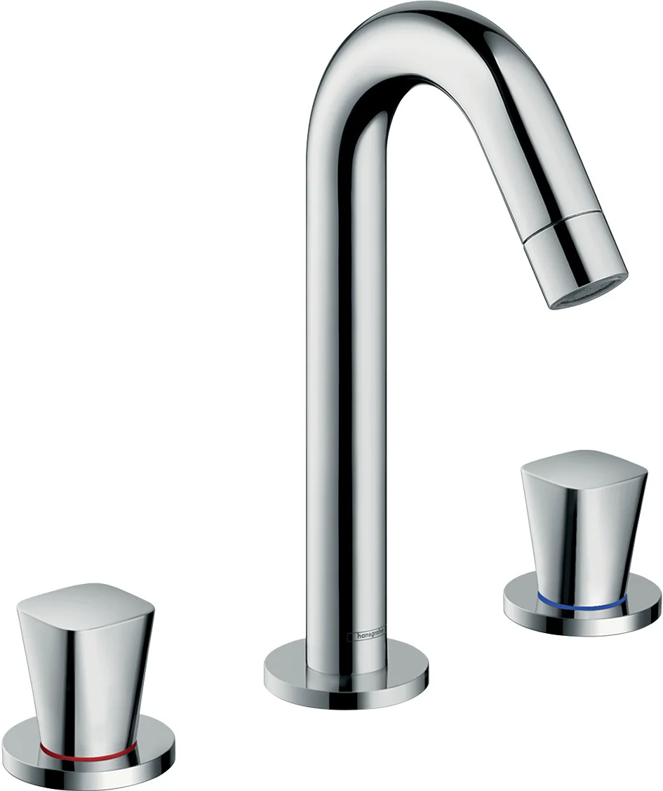 Hansgrohe Logis 3-Loch Waschtischarmatur Chrom, ComfortZone 150, Ausladung 109 mm, Auslaufhöhe 153 mm